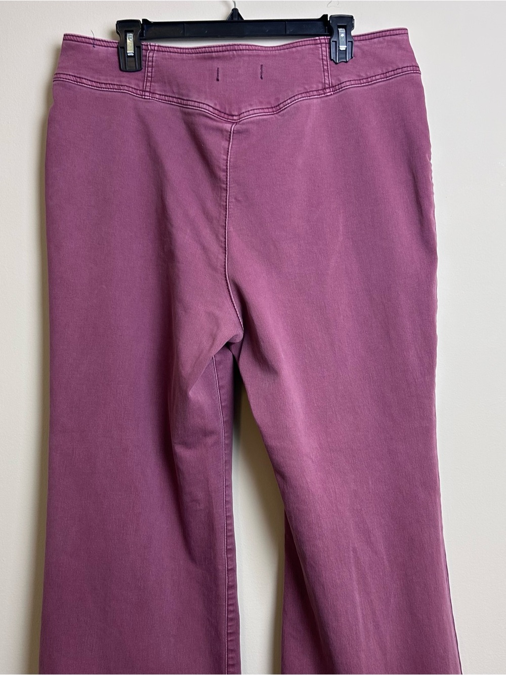 Free People We The Free Curvy Wide Flare Leg Jeans Raw Hem High Rise Size 33 - Picture 6 of 12